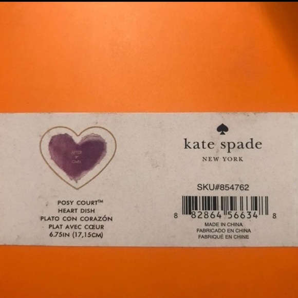 Kate Spade NIB 24K Gold Heart Pure Posy Dish Lenox - Picture 4 of 5